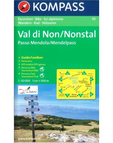 Cartographia K 95 Val di Non / Passo Mendola / Maddalene turistatérkép 9783854916918
