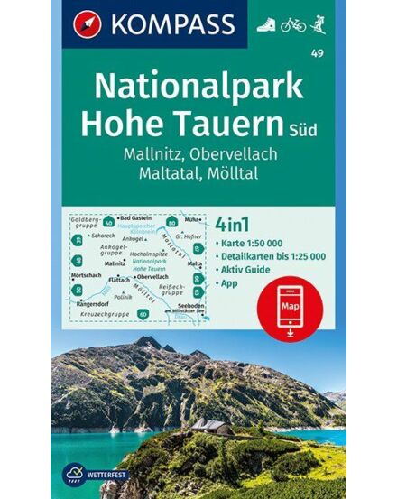 Cartographia K 49 Magas-Tauern Nemzeti Park Déli rész (Mallnitz, Obervellach, Maltatal, Mölltal) turistatérkép 9783990444061