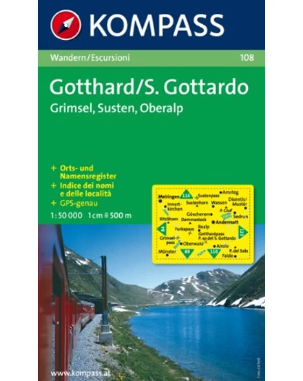 Cartographia K 108 Szent Gotthárd-hágó turistatérkép 9783850269650
