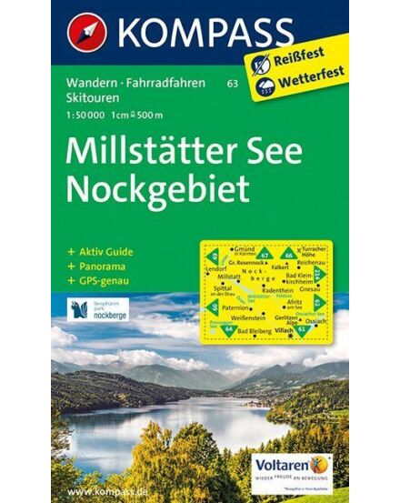 Cartographia  - K 63 Millstatti-tó, Nockgebiet turistatérkép