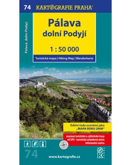 Cartographia TM 74 - Pálava, dolní Podyjí turistatérkép 9788073933098