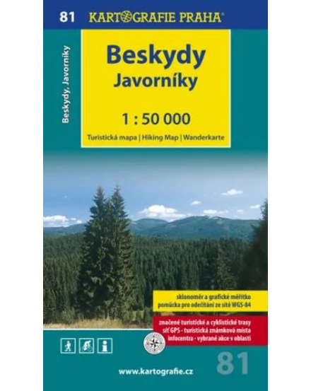 Cartographia TM 81 Jávornik-hegység, Beszkidek turistatérkép 9788073930158