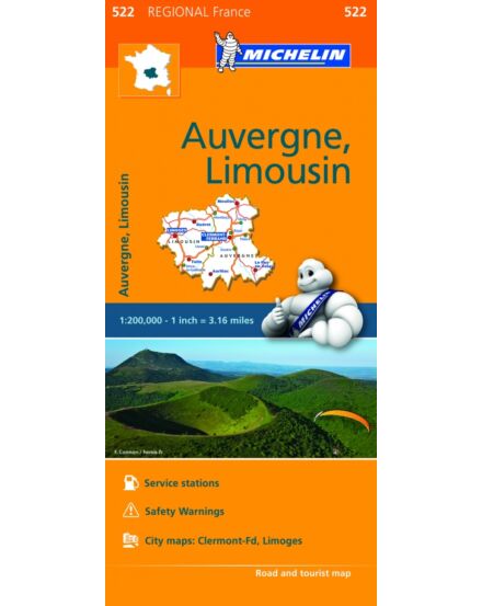 Cartographia Auvergne, Limousin  régiótérkép (522) 9782067209268