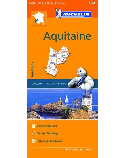 Cartographia Aquitania régiótérkép (524) 9782067209343