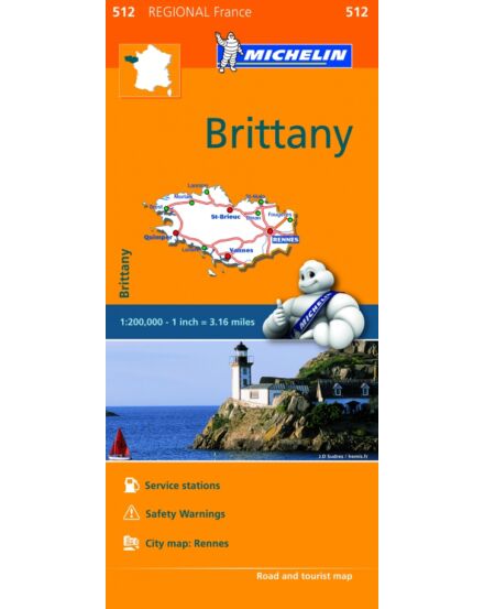Cartographia Bretagne régiótérkép (512) 9782067209619
