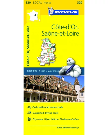 Cartographia Cote-D'Or, Saone-et-Loire térkép 9782067210288