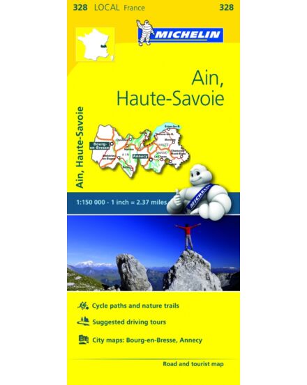 Cartographia  - Ain, Haute-Savoie résztérkép - Michelin 328