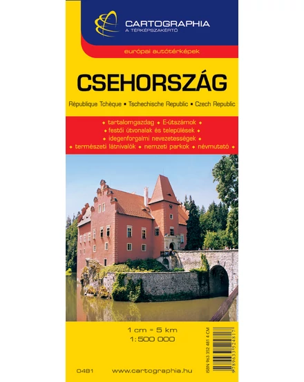 Cartographia Csehország autótérkép 9789633524817