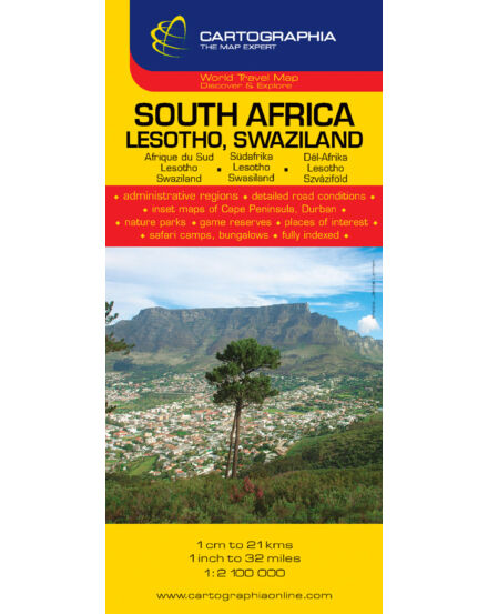 Cartographia Dél-Afrika, Lesotho, Szváziföld térkép 9789633529508