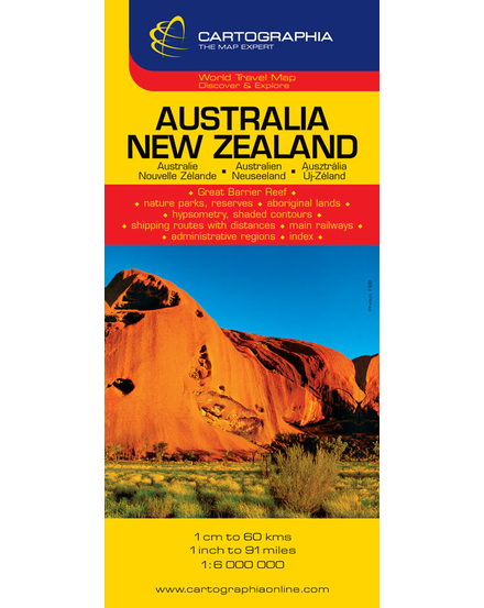 Cartographia Ausztrália, Új-Zéland térkép 9789633529614