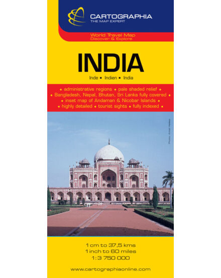 Cartographia India térkép 9789633529638