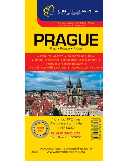 Cartographia Prága várostérkép 9789633531488