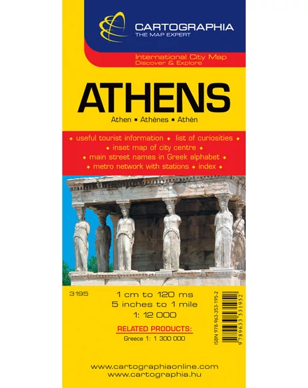 Cartographia Athén várostérkép 9789633531952