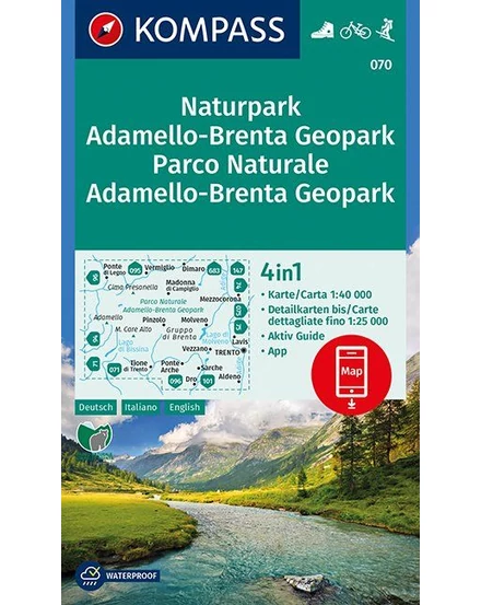 Cartographia K 070 Parco Naturale Adamello-Brenta turistatérkép 9783990443842