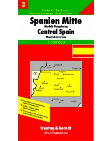 Cartographia  - Spanyolország 3. Közép-Spanyolország térkép
