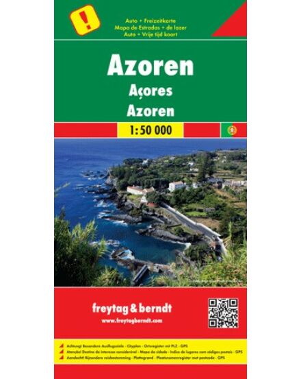 Cartographia Azori-szigetek térkép (Freytag) 9783707910605