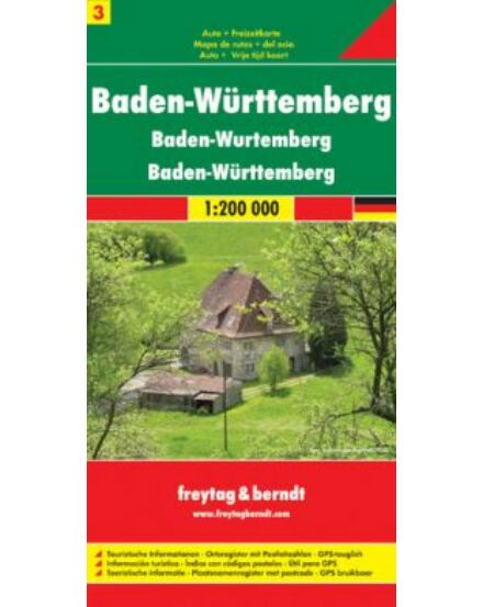 Cartographia Németország résztérkép (3) Baden-Württenberg térkép (Freytag) 9783707900675