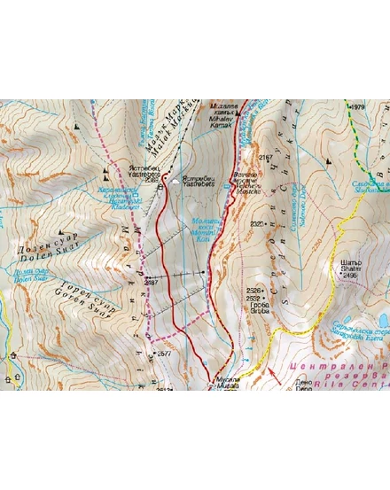 Szamokov és Borovets (turistautak és sípályák) térkép