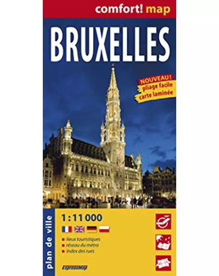 Cartographia Brüsszel térkép (laminált) 9788375467413