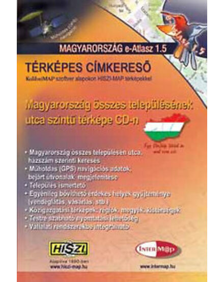 Cartographia  - Magyarország E-atlasz 1.5 - Térképes címkereső CD-ROM