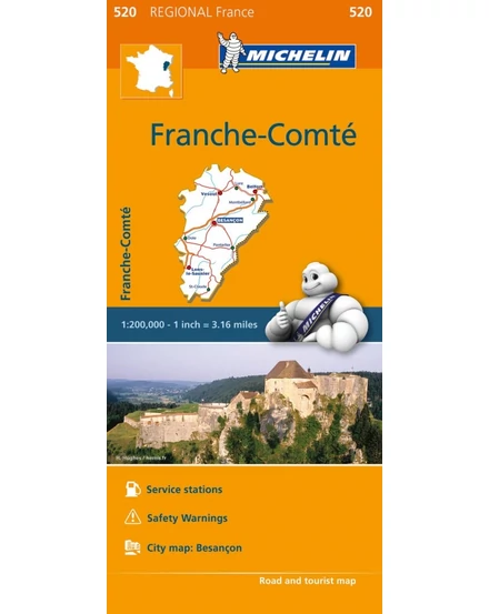 Cartographia Franche Comte régiótérkép (520) 9782067209213