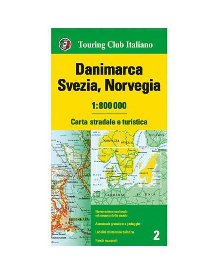 Cartographia Dánia, Svédország, Norvégia térkép 9788836573103