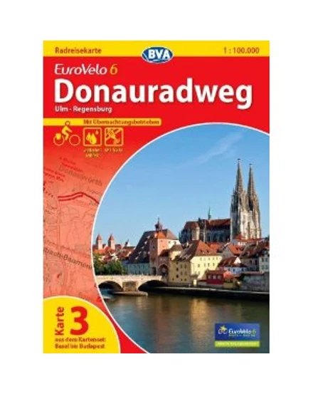 Cartographia Duna menti kerékpárút térkép Eurovelo 6 - 7/3. 9783870736156