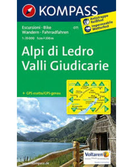 Cartographia K 071 Alpi di Ledro turistatérkép 9783990441763