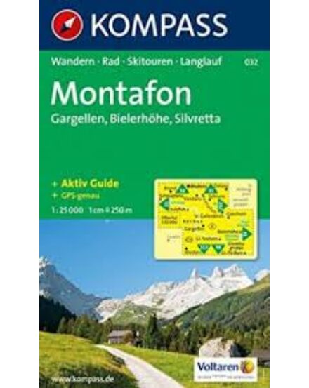 Cartographia K 032 Montafon, Gargellen, Bielerhöhe, Silvretta turistatérkép 9783854916147