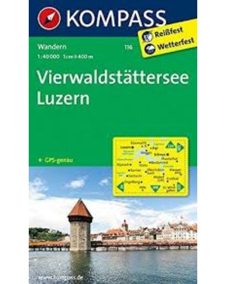 Cartographia K 116 Vierwaldstatter-see, Luzern turistatérkép 9783850269681
