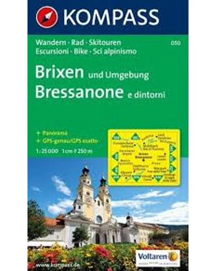 Cartographia K 050 Brixen/Bressanone és környéke turistatérkép 9783850260992