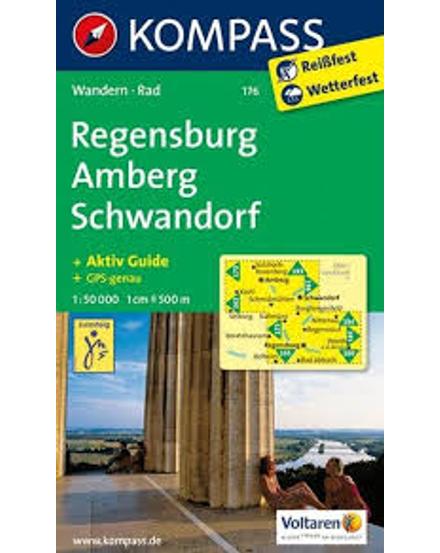 Cartographia K 176 Regensburg és környéke turistatérkép 9783850268912