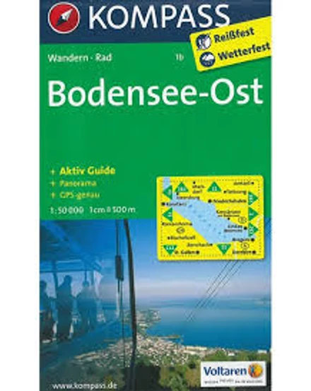 Cartographia K 1B Bódeni-tó keleti rész turistatérkép 9783850267205