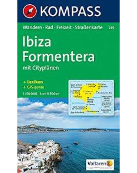 Cartographia K 239 Ibiza, Formentera turistatérkép 9783854911739