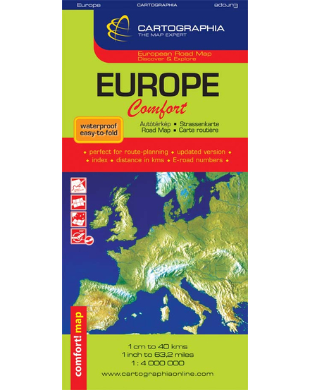 Cartographia Európa Comfort térkép (laminált) 9789633525722