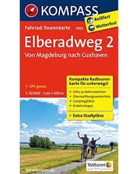 Cartographia K 7002 Elba 2. kerékpáros térkép Magdeburg-Cuxhaven 9783850267700