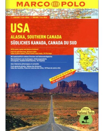 Cartographia USA, Alaszka, Dél-Kanada atlasz 9783829737111