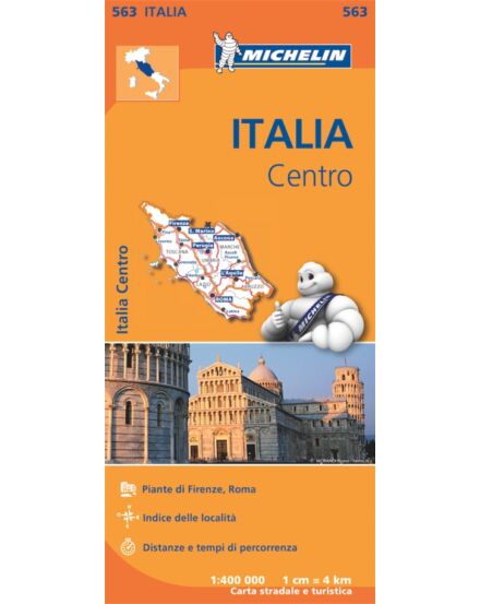 Cartographia Olaszország középső rész régiótérkép - Michelin 563 9782067184015