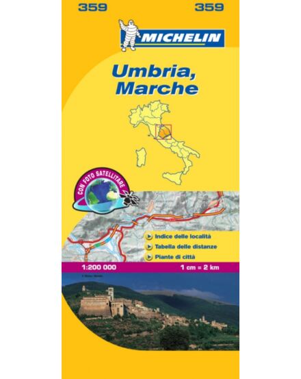 Cartographia Olaszország résztérkép: Umbria és Marche (359) 9782067126688