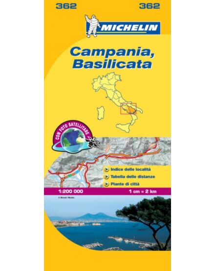 Cartographia Olaszország résztérkép: Campania, Basilicata (362) 9782067126718