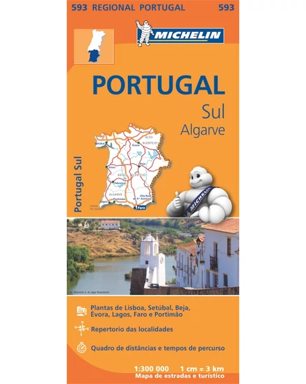 Cartographia Portugália-Dél /Algarve térkép (593) 9782067184770