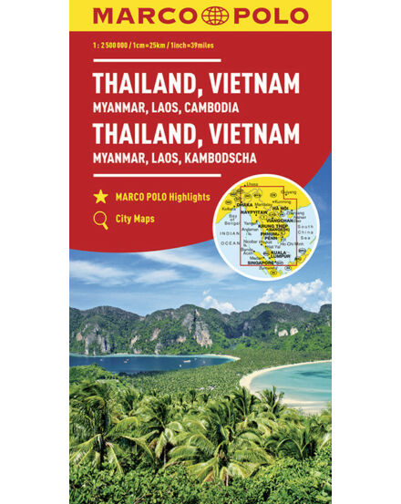 Cartographia  - Thaiföld, Vietnám, Laosz, Kambodzsa térkép