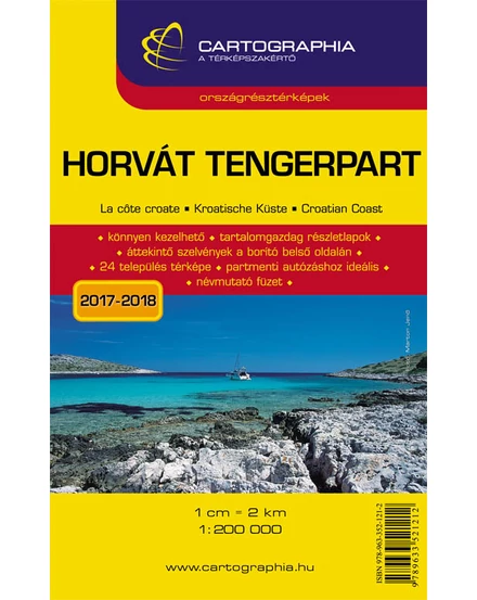 Cartographia Horvát tengerpart (Adria) térkép 9789633521212