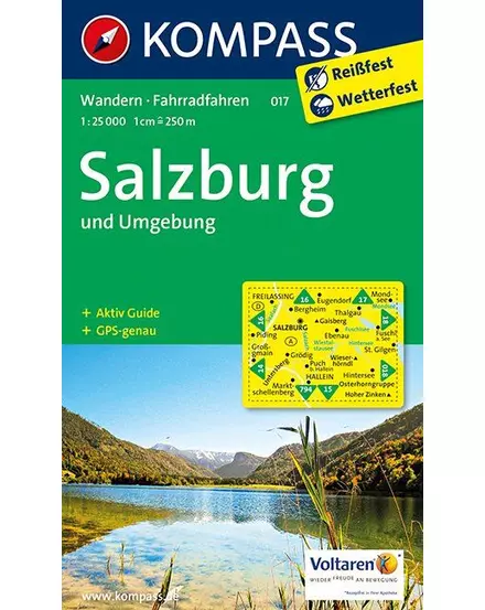 Cartographia K 017 Salzburg és környéke turistatérkép 9783850265201