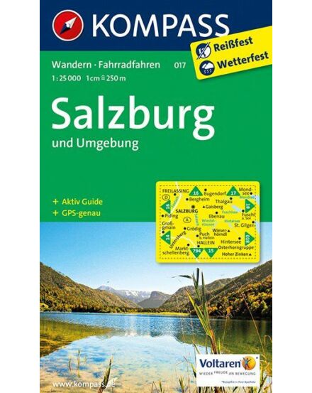 Cartographia K 017 Salzburg és környéke turistatérkép 9783850265201
