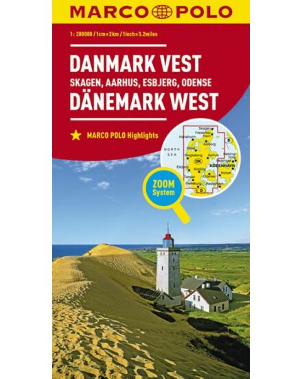 Cartographia Dánia résztérkép- Skagen, Esbjerg, Arhus, Obensee 9783829739672