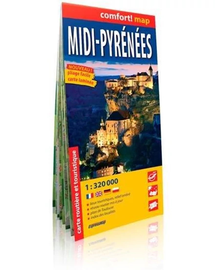 Cartographia Midi Pireneusok (déli rész) Comfort térkép 9788380460584