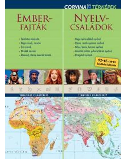 Cartographia Emberfajták/ Nyelvcsaládok duó térkép 9789631363838