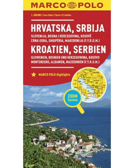 Cartographia Horvátország, Szerbia, Szlovénia, Bosznia-Hercegovina, Koszovó, Montenegró térkép 9783829738347