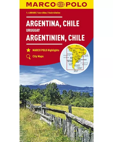 Cartographia Argentína, Chile, Uruguay térkép 9783829739375